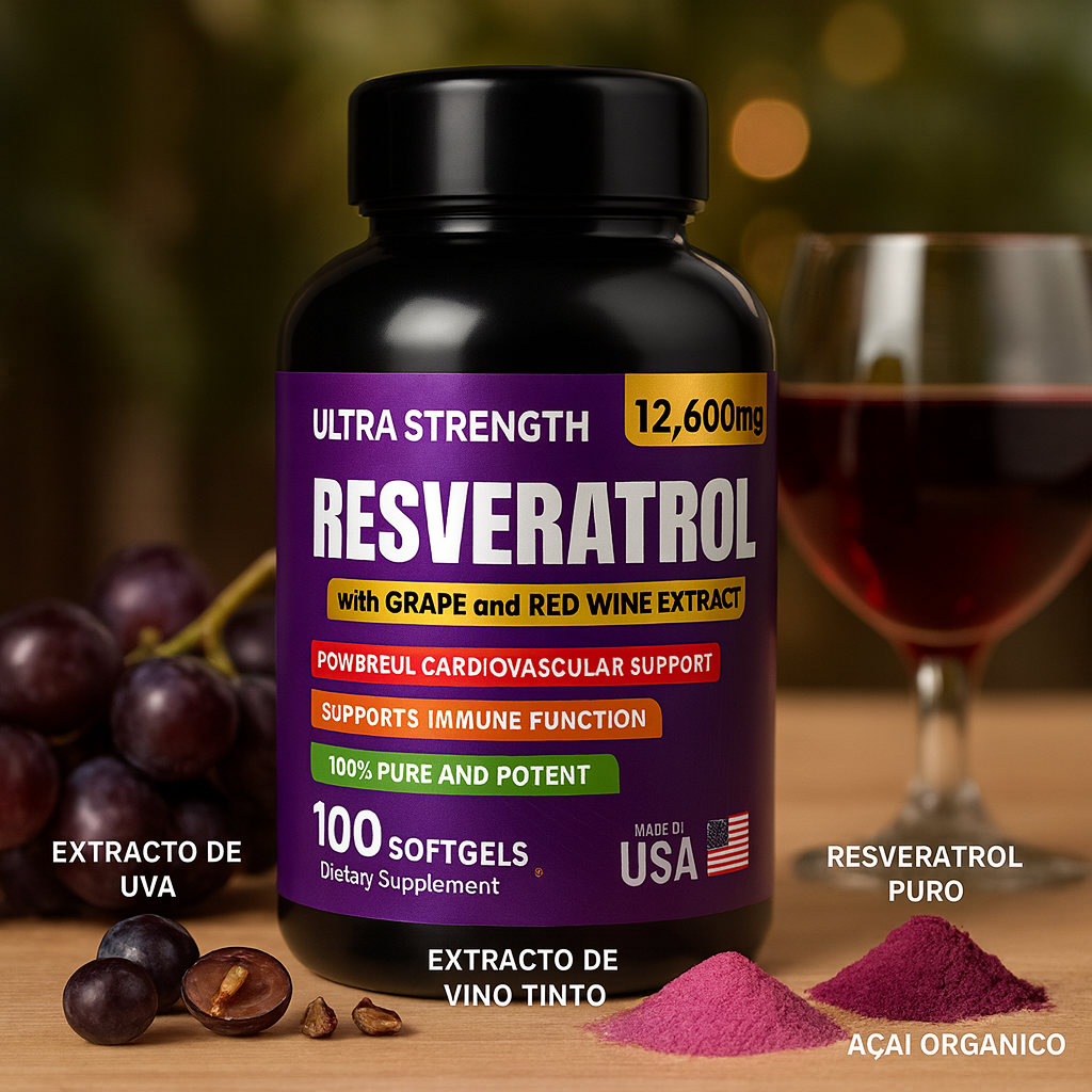 RESVERATROL – DOSIS COMPLETA PARA 2 MESES