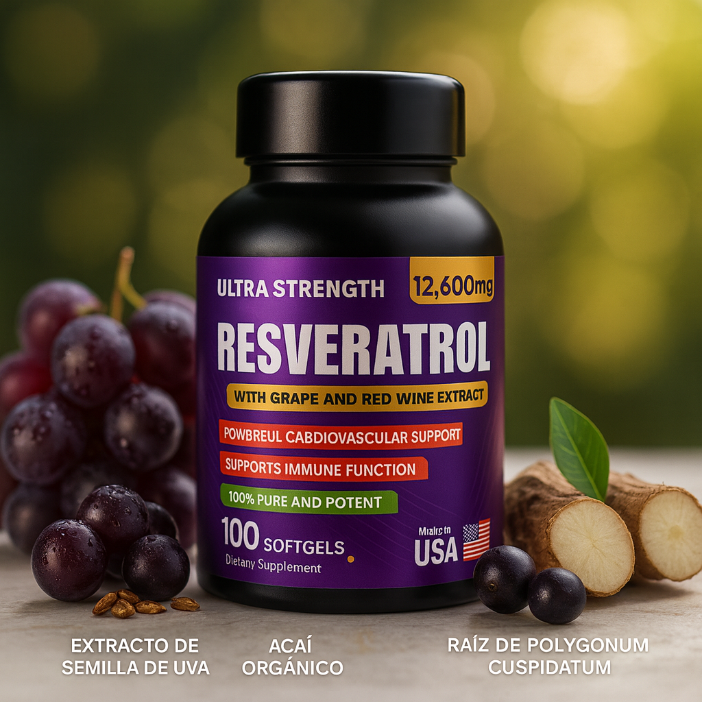 RESVERATROL – DOSIS COMPLETA PARA 2 MESES