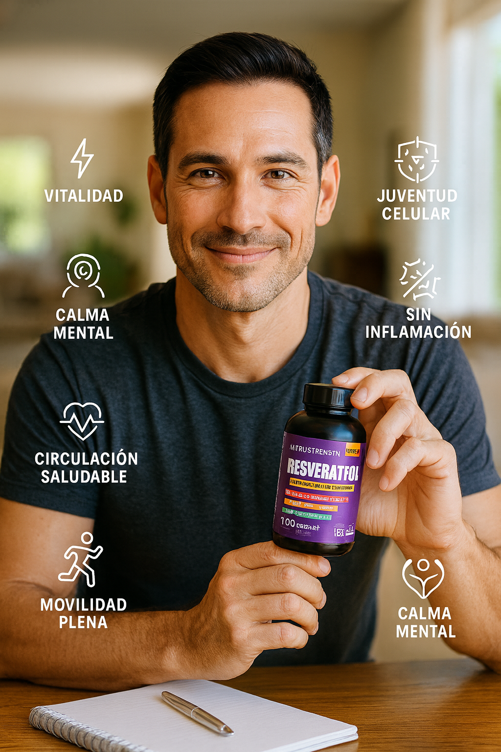 RESVERATROL – DOSIS COMPLETA PARA 2 MESES